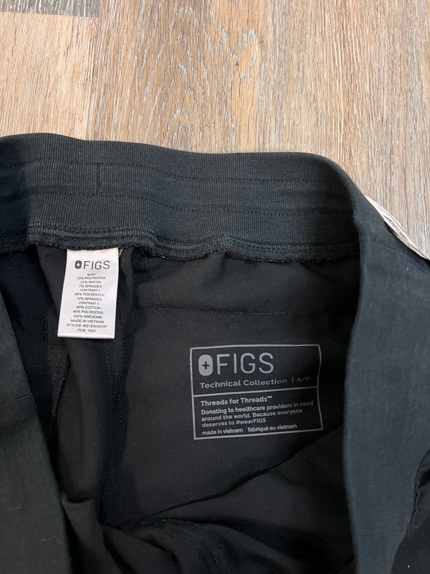 Scrub Pants By Figs In Black, Size: Sp