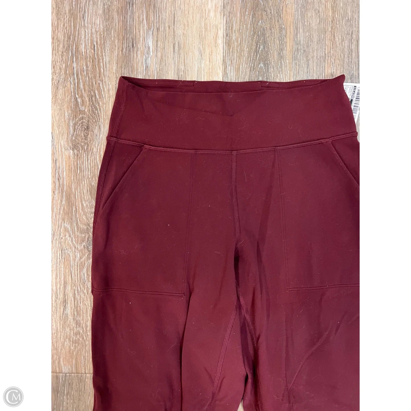 Athletic Pants By Lululemon In Maroon, Size: 6