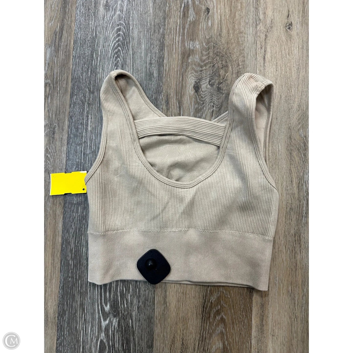 Athletic Bra By Mono B In Tan, Size: M