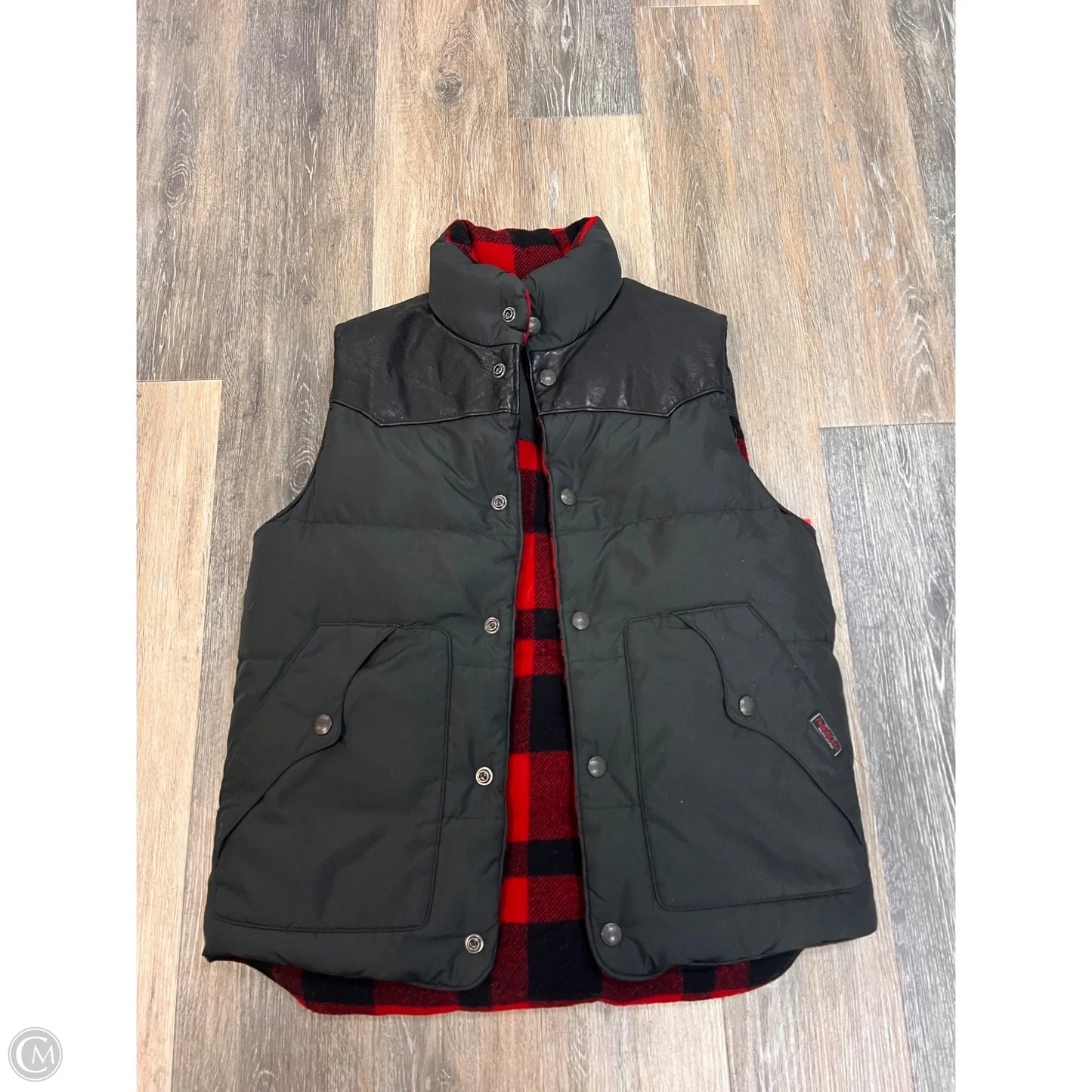 Vest Puffer & Quilted By Polo Ralph Lauren In Plaid Pattern, Size: Small