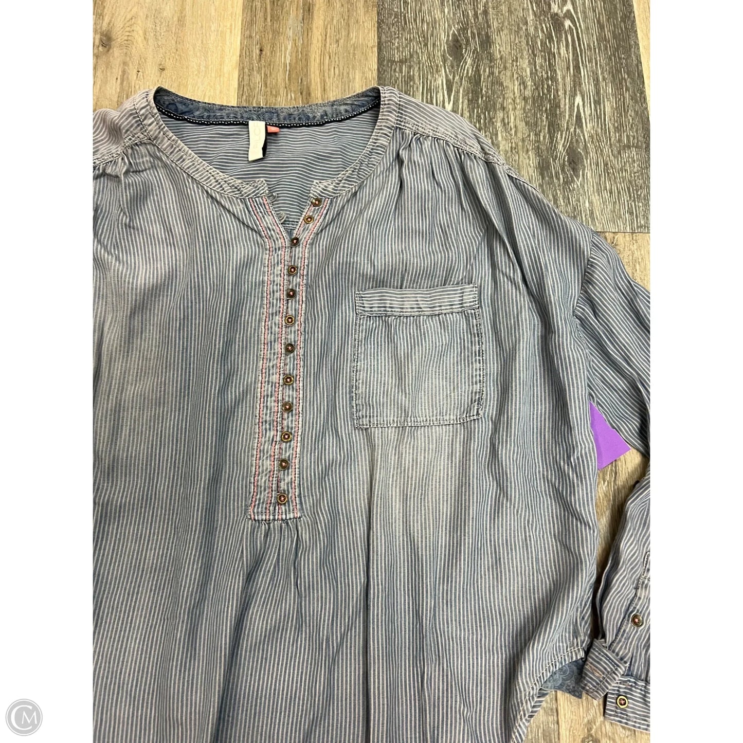 Top Long Sleeve By Pilcro In Striped Pattern, Size: Xl