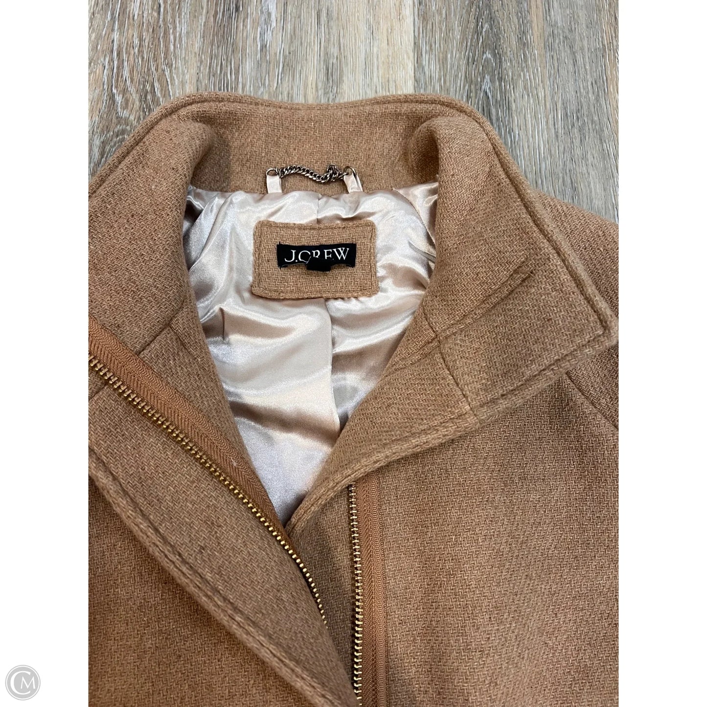 Coat Wool By J. Crew In Tan, Size: 00