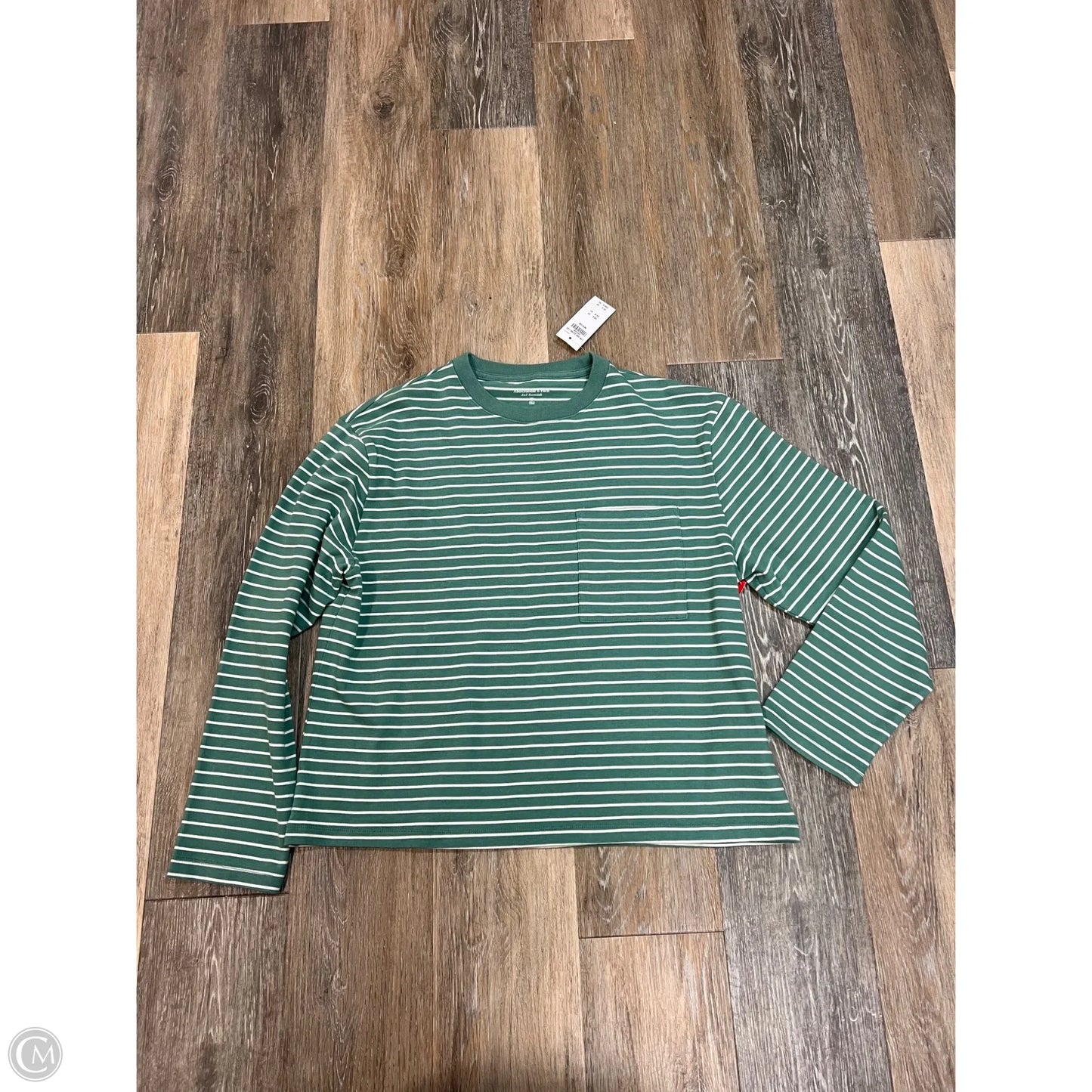 Top Long Sleeve By Abercrombie And Fitch In Green, Size: M