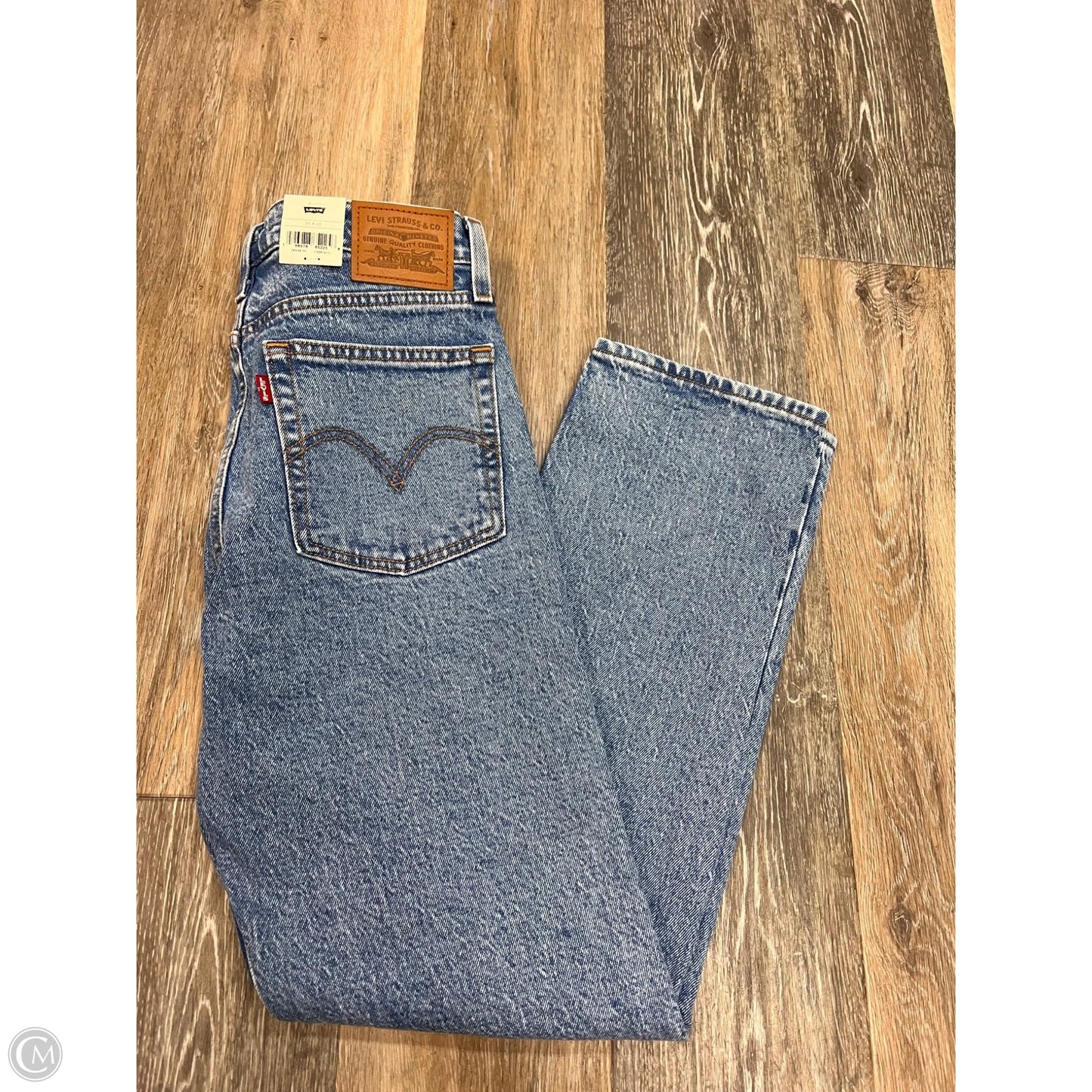 Jeans Straight By Levis In Blue Denim, Size: 2