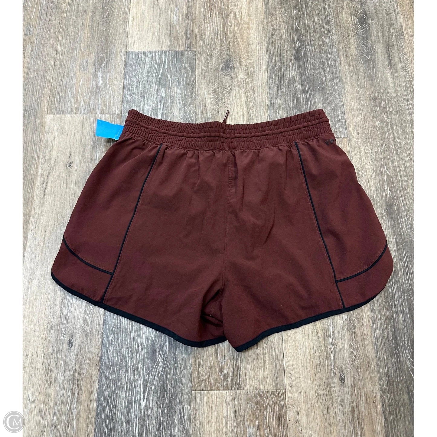 Athletic Shorts By Ypb In Brown, Size: L