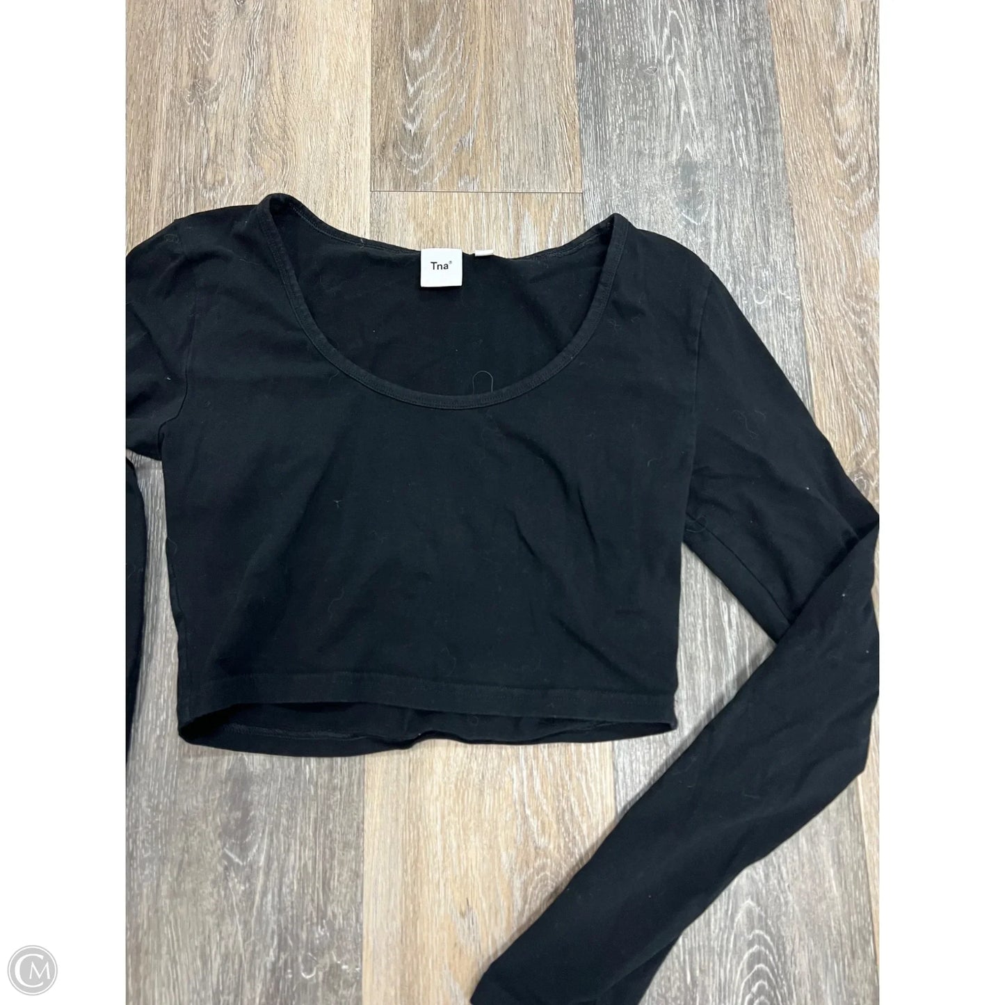 Top Long Sleeve By Tna In Black, Size: M