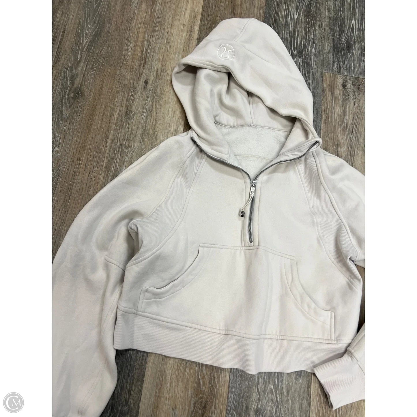 Athletic Sweatshirt Hoodie By Lululemon In Tan, Size: S