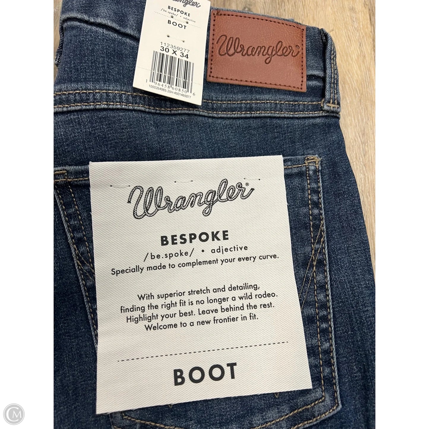 Jeans Boot Cut By Wrangler In Blue Denim, Size: 10