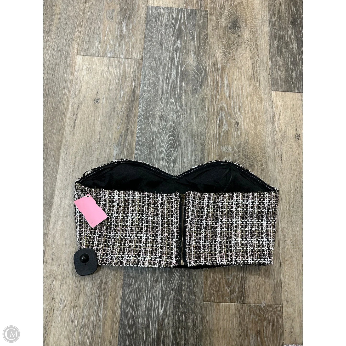 Tank Top By Molly Green In Black & Pink, Size: M