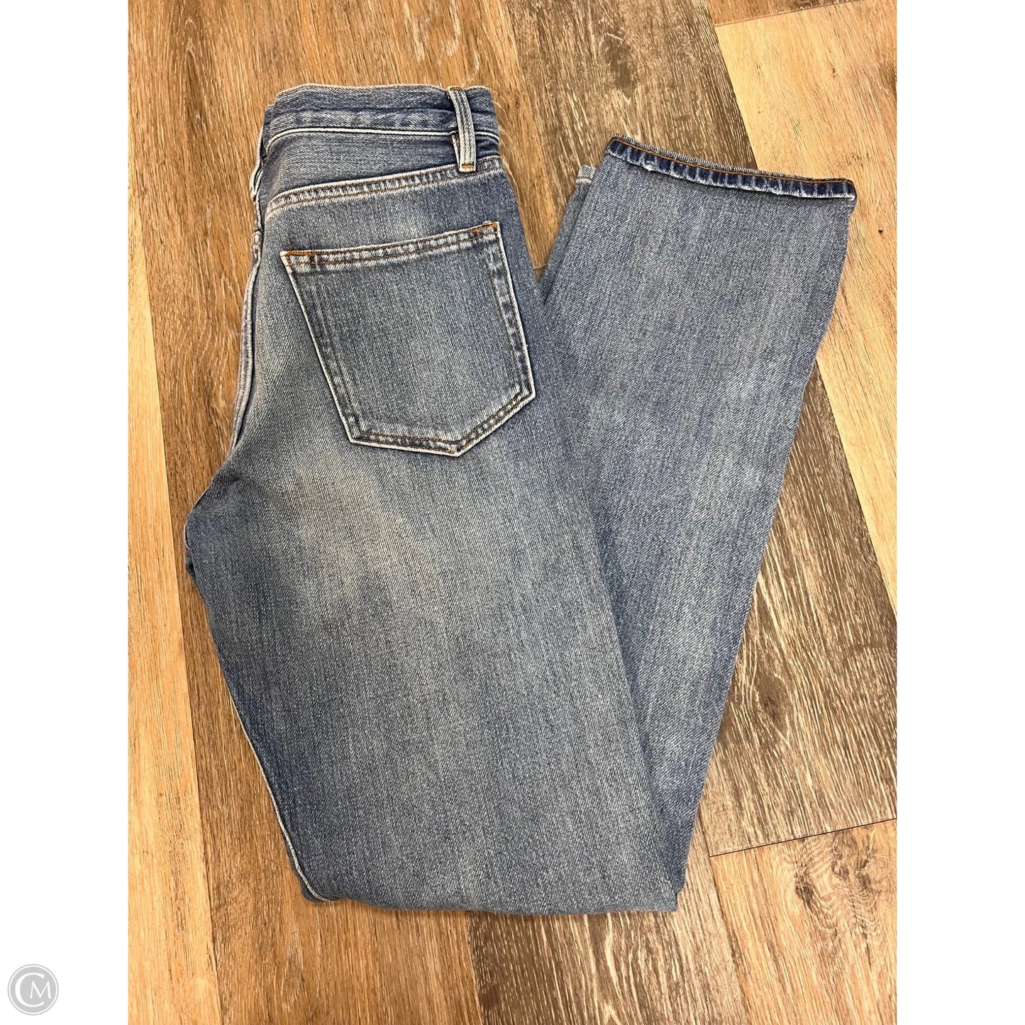 Jeans Straight By Frame In Blue Denim, Size: 2/26