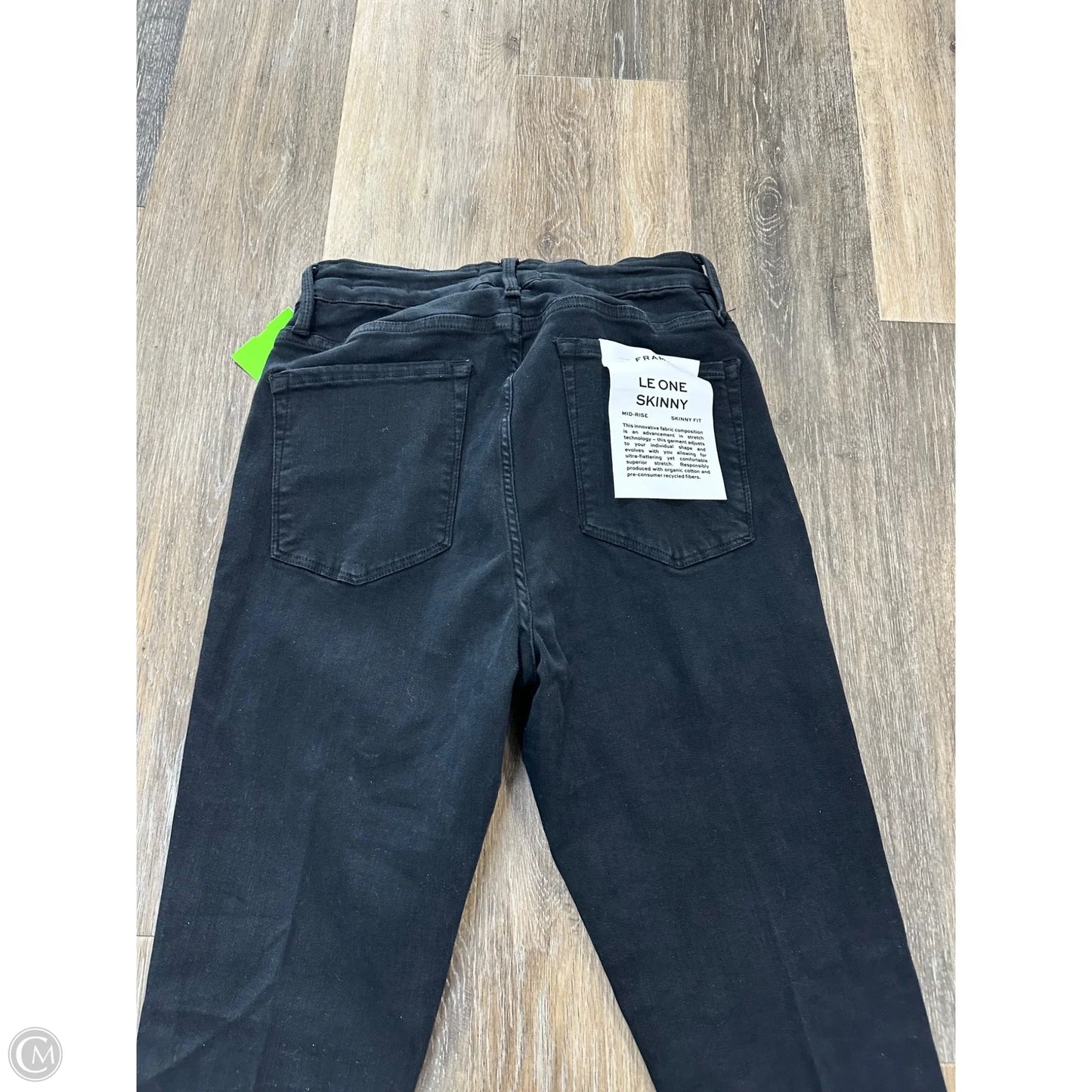 Jeans Skinny By Frame In Black Denim, Size: 2