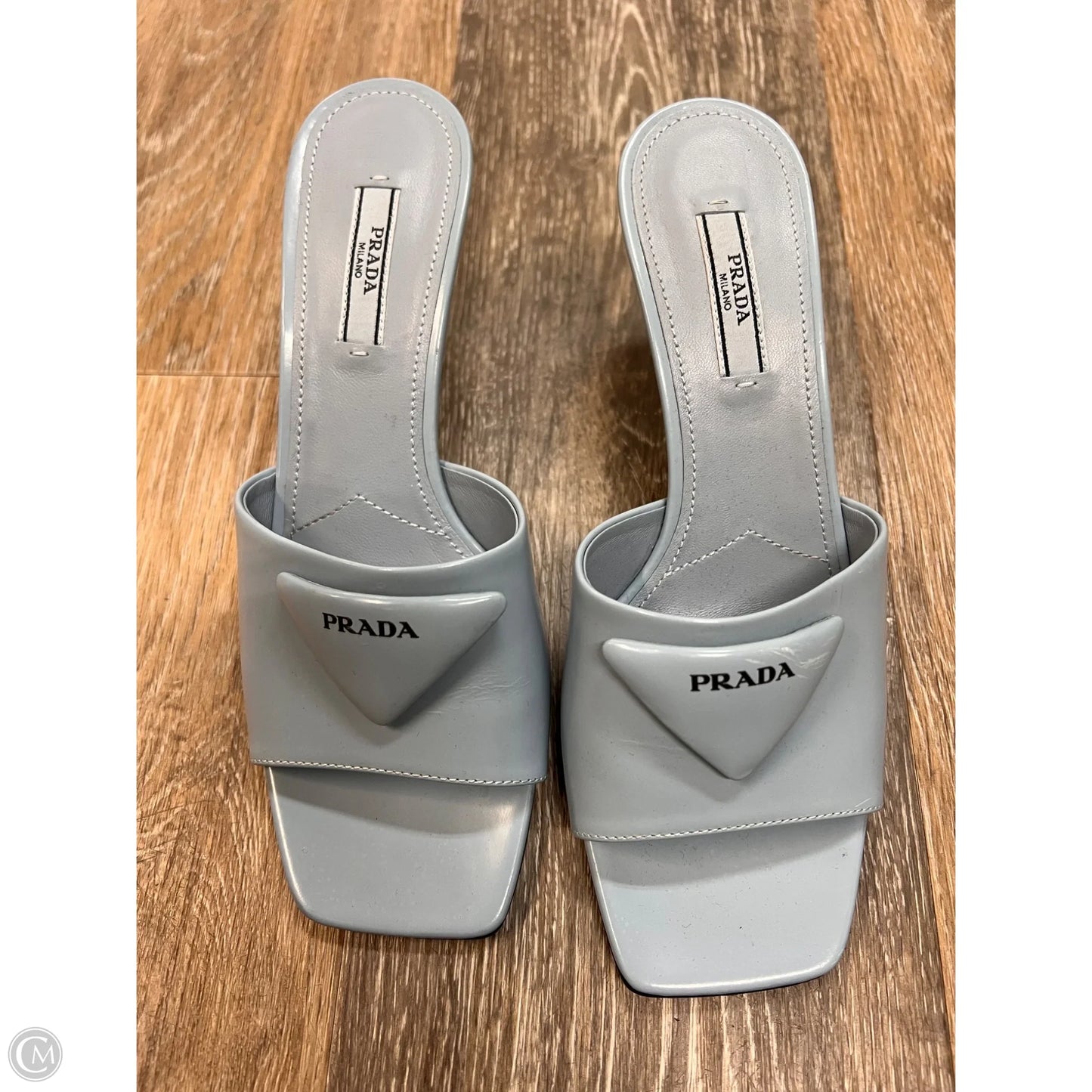 Sandals Luxury Designer By Prada In Blue, Size: 7.5/37.5