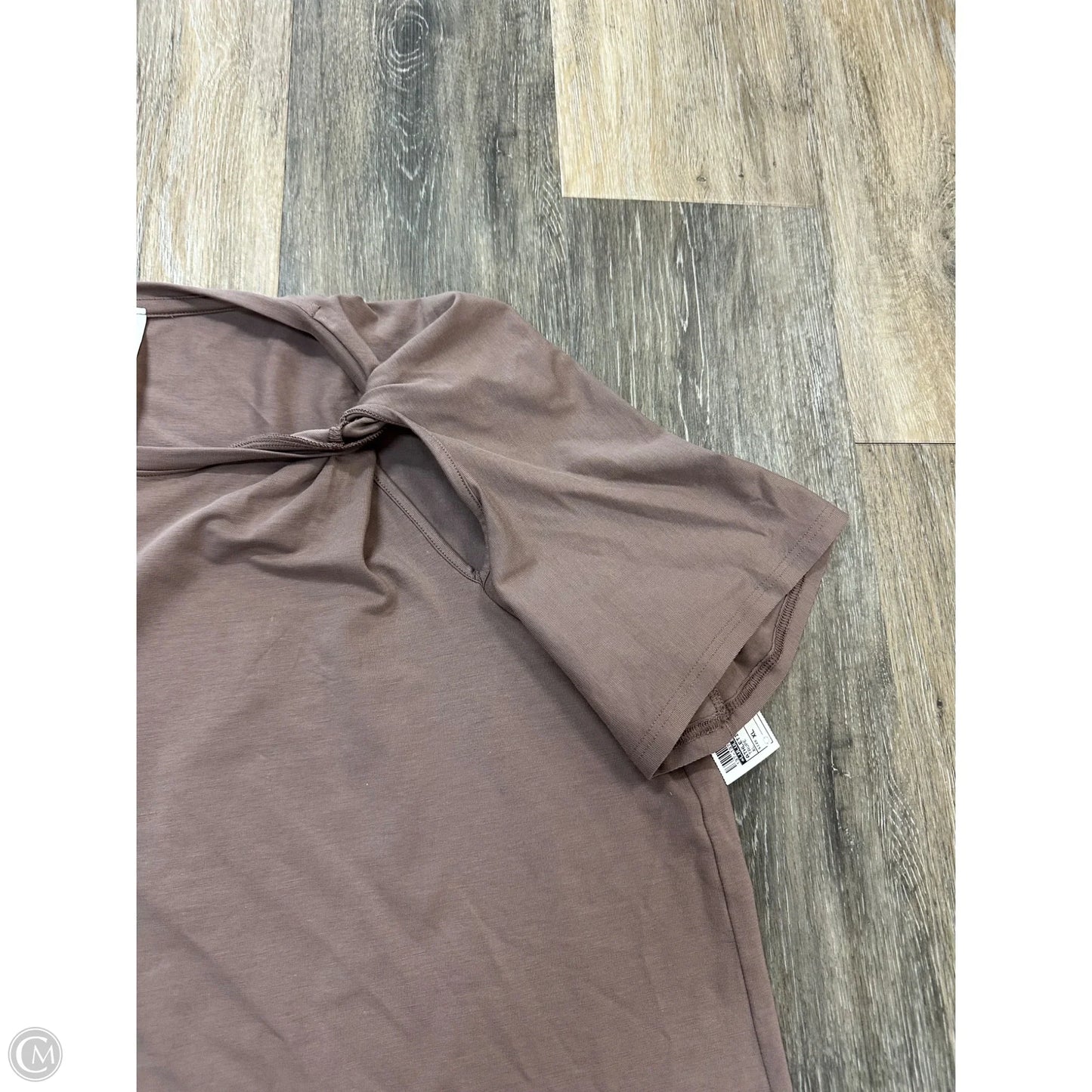Athletic Top Short Sleeve By Lululemon In Taupe, Size: Xl