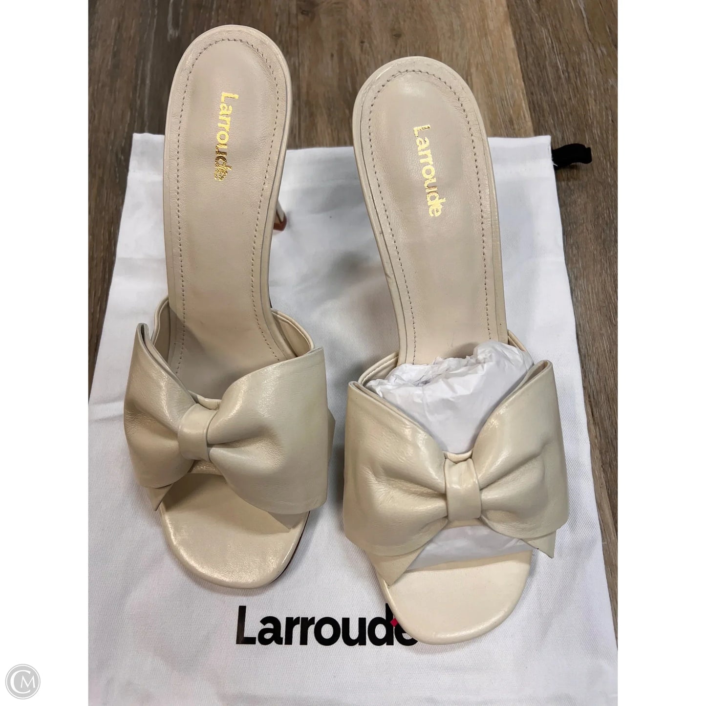 Sandals Heels Stiletto By Larroude In Cream, Size: 10