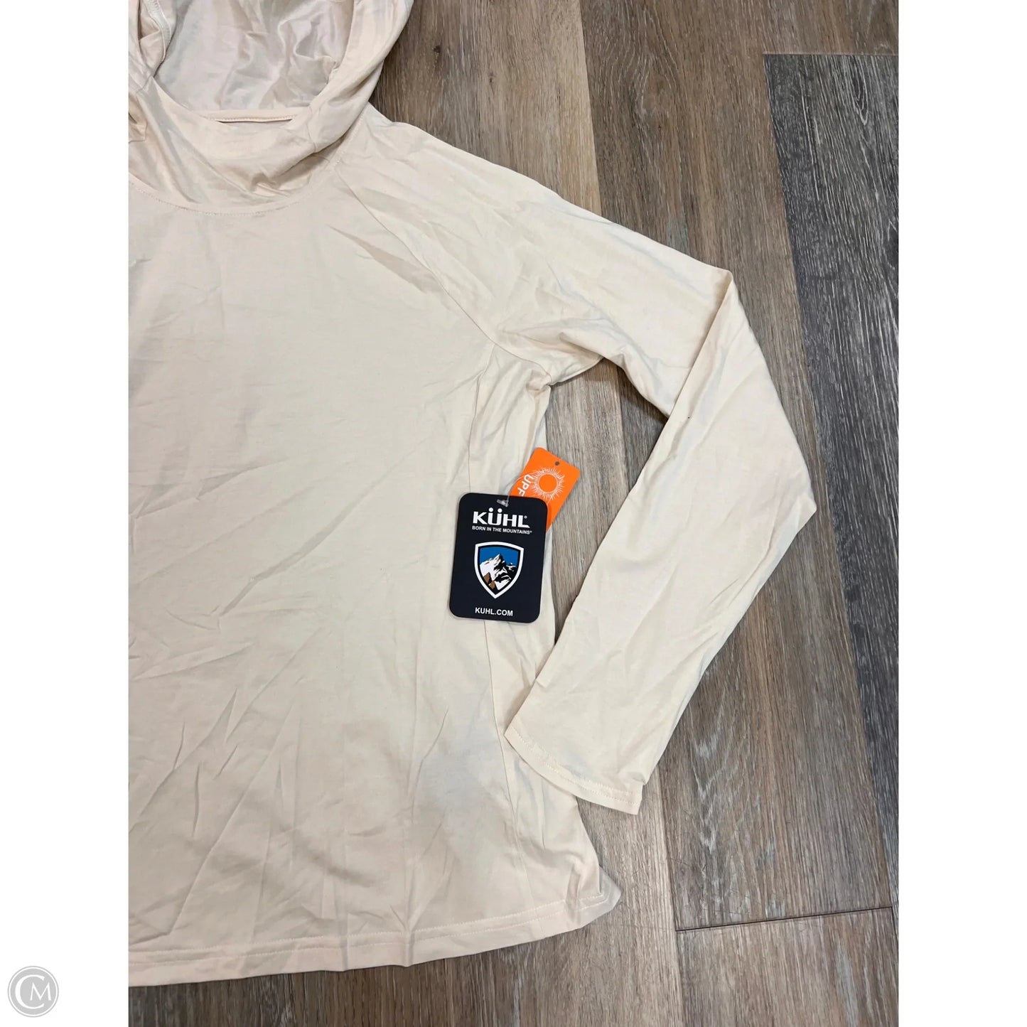 Athletic Top Long Sleeve Hoodie By Kuhl In Cream, Size: S