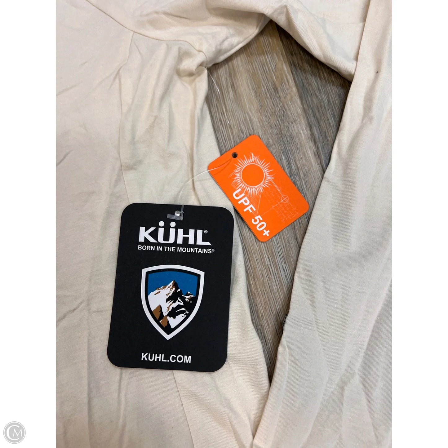 Athletic Top Long Sleeve Hoodie By Kuhl In Cream, Size: S