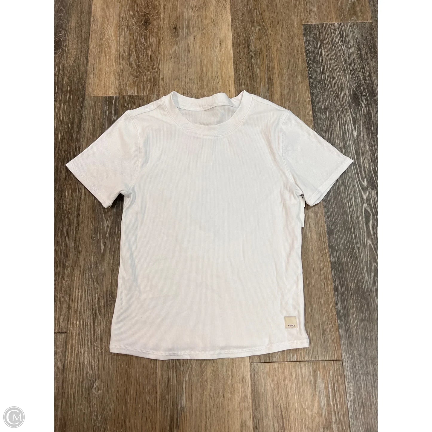 Athletic Top Short Sleeve By Vuori In White, Size: S