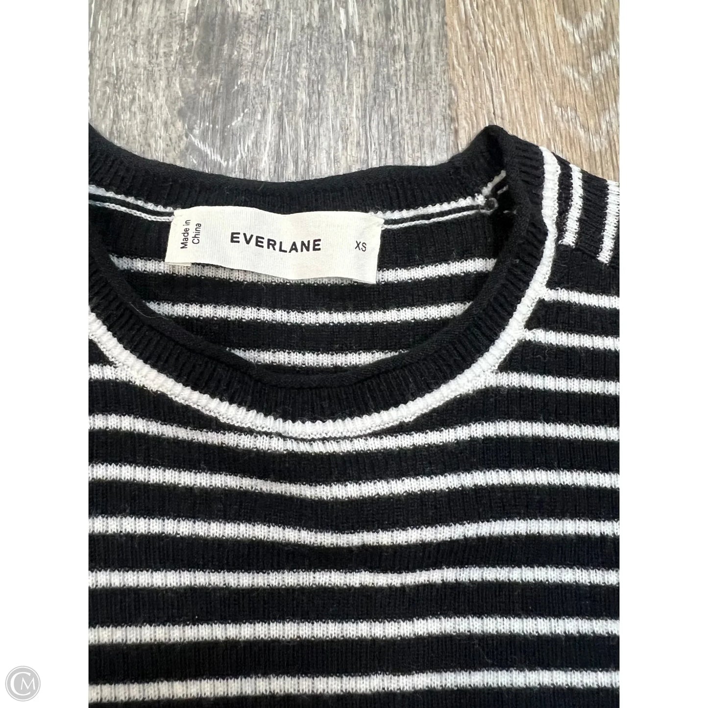 Sweater Short Sleeve By Everlane In Striped Pattern, Size: Xs