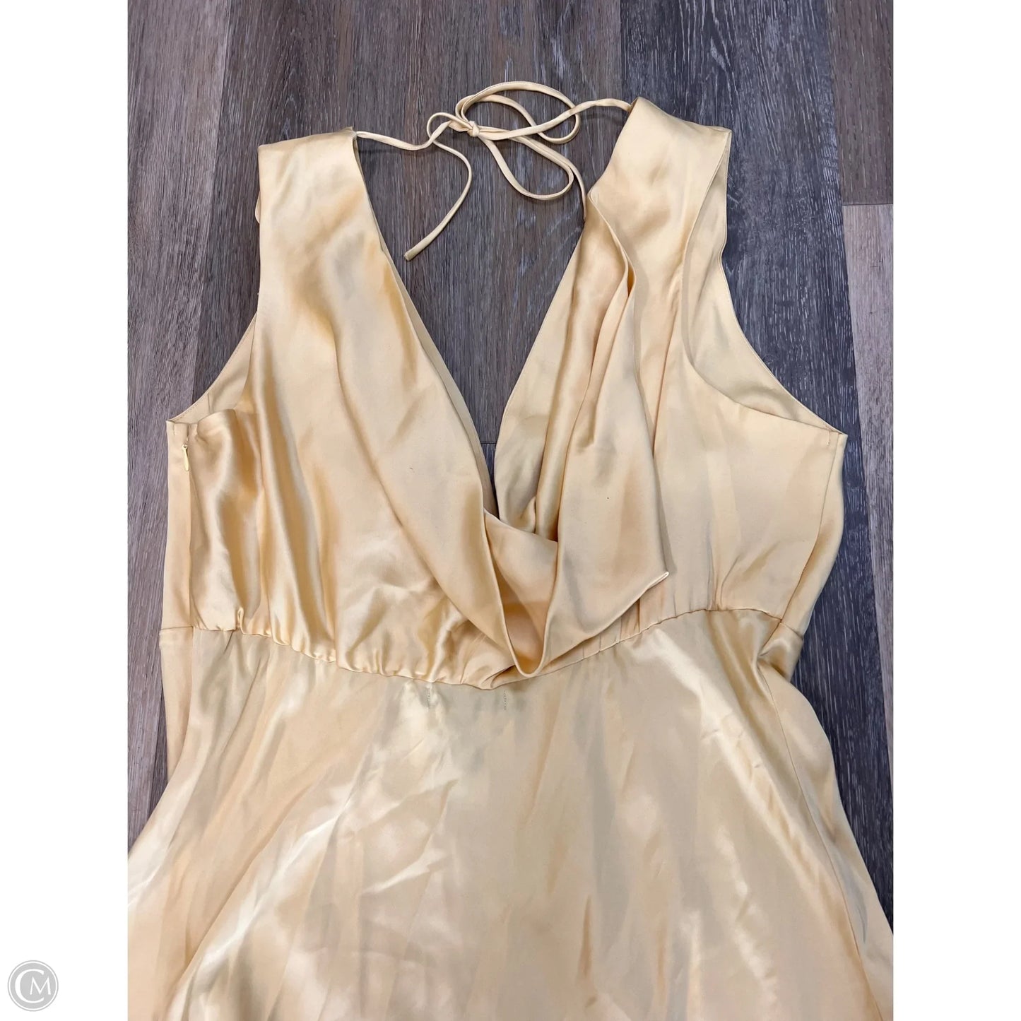 -Dress Party Long By Abercrombie And Fitch In Yellow, Size: Xlp