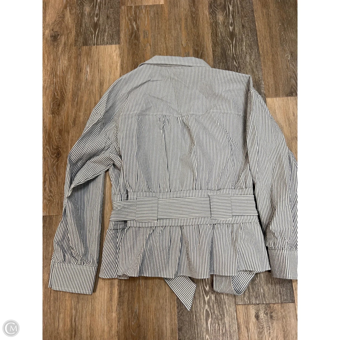Jacket Designer By Veronica Beard In Silver, Size: M