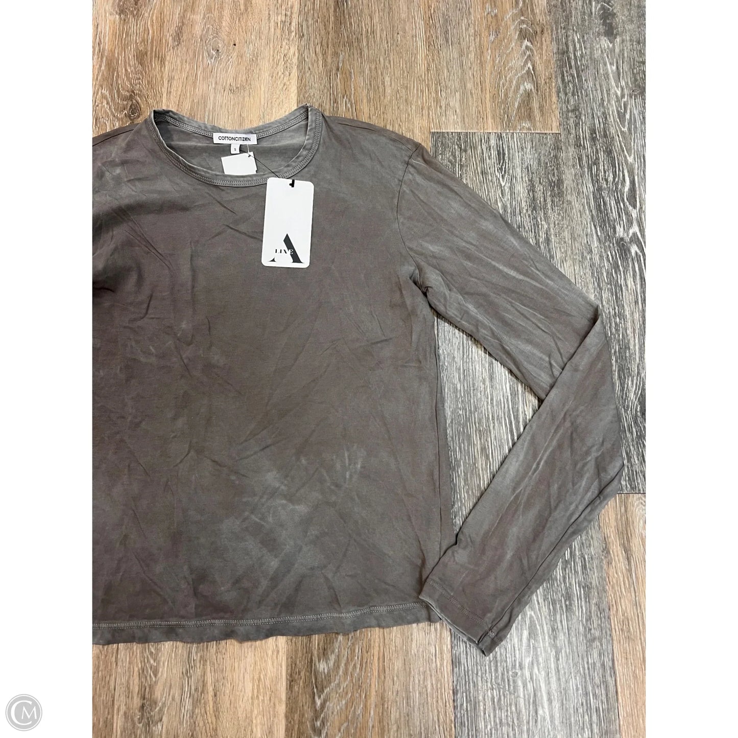 Top Long Sleeve By Cotton Citizen In Grey, Size: S