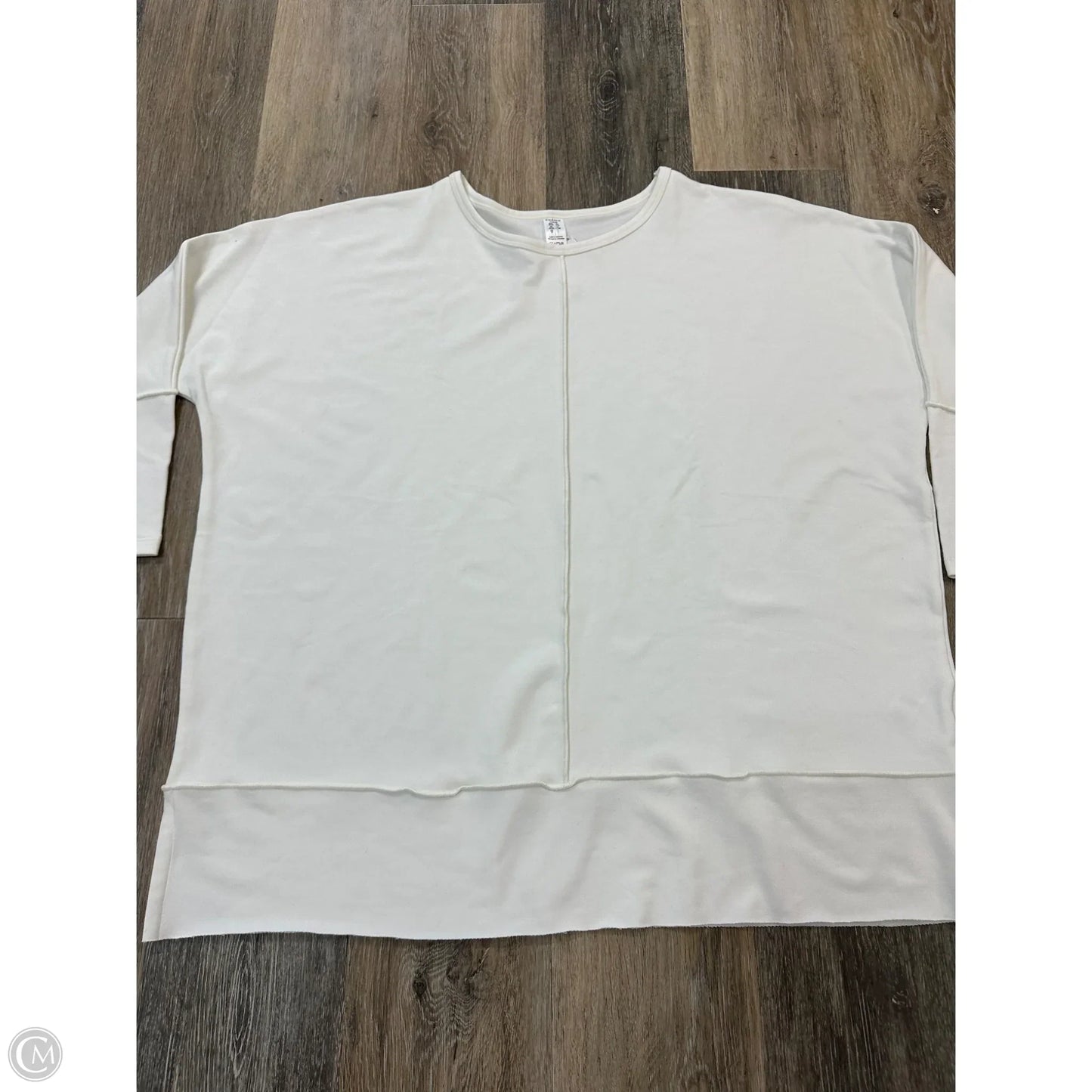 Athletic Sweatshirt Crewneck By Spanx In White, Size: L