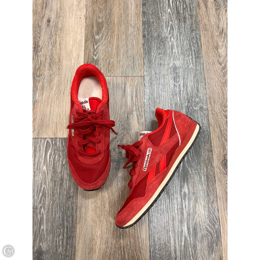 Shoes Sneakers By Reebok In Red, Size: 7.5