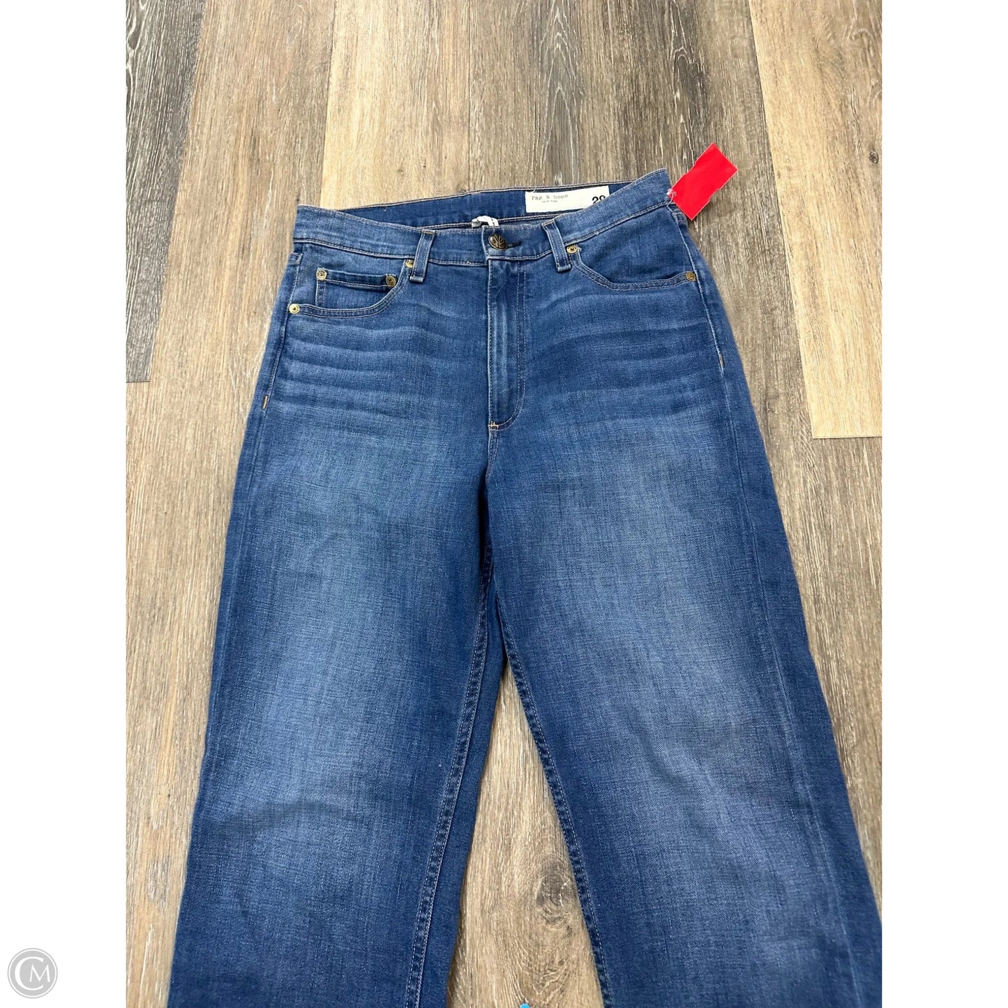 Jeans Straight By Rag And Bone In Blue Denim, Size: 6