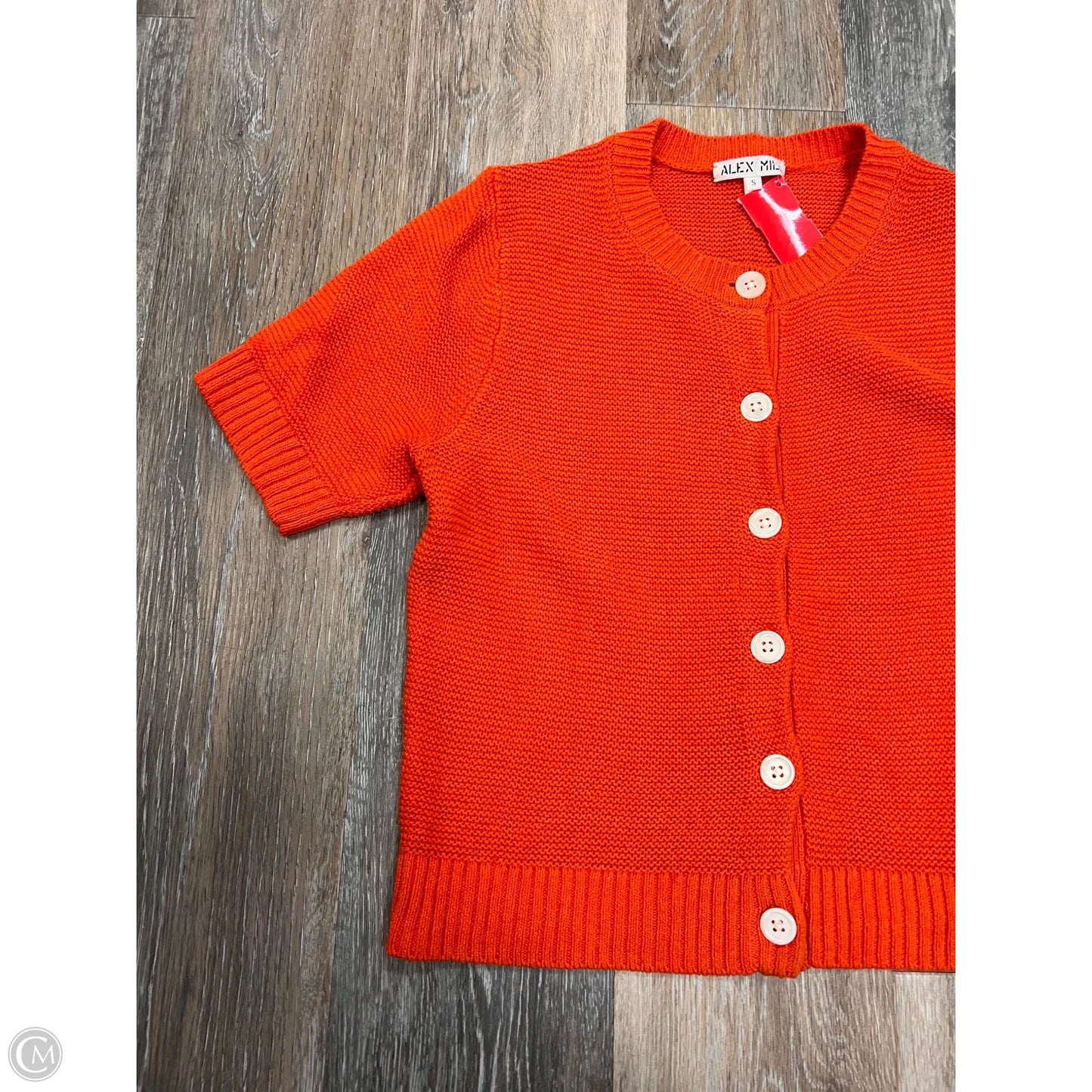 Sweater Short Sleeve Designer By Alex Mill In Orange, Size: S