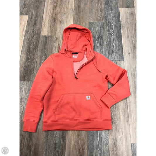 Sweatshirt Hoodie By Carhartt In Orange, Size: M