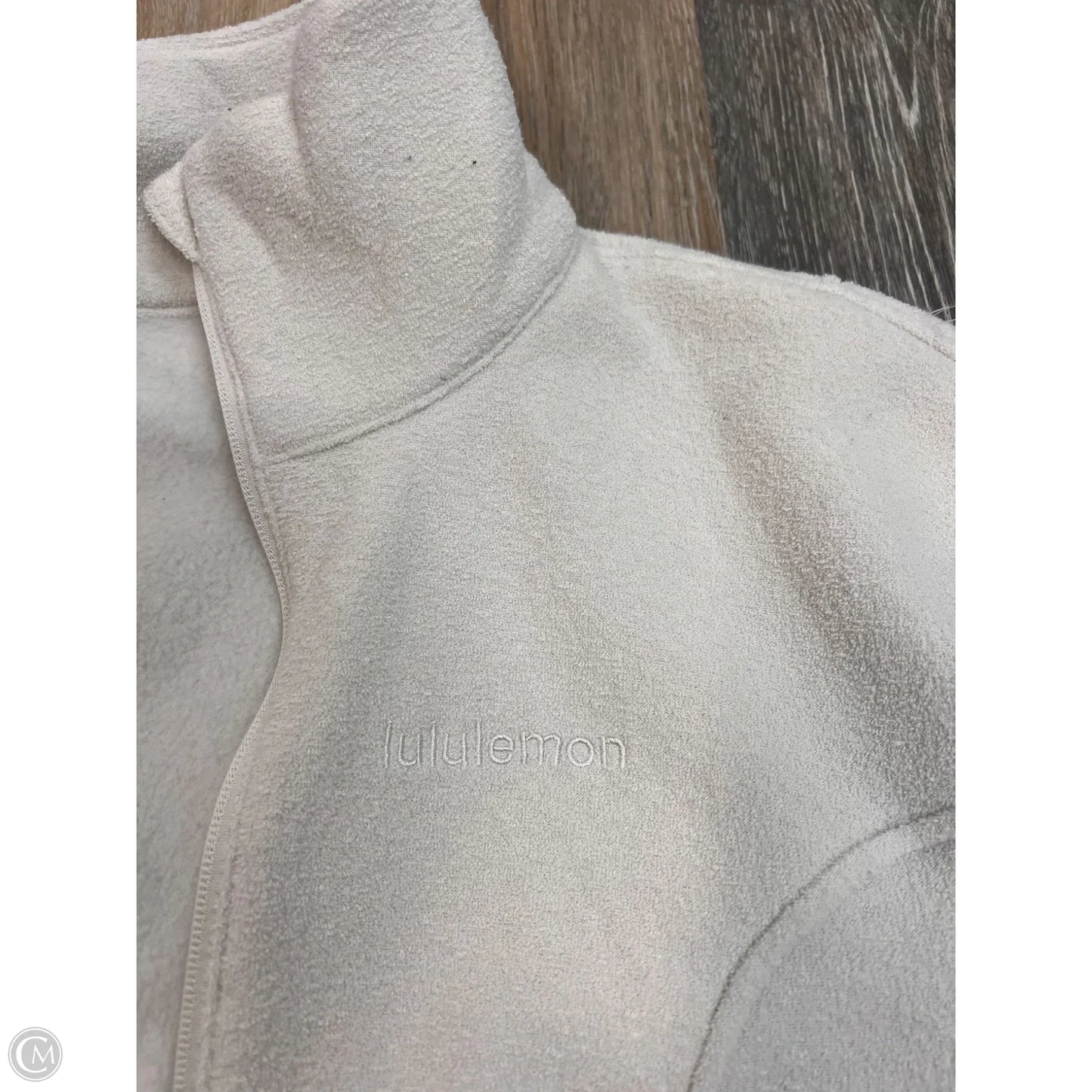 Athletic Sweatshirt Collar By Lululemon In Cream, Size: 6
