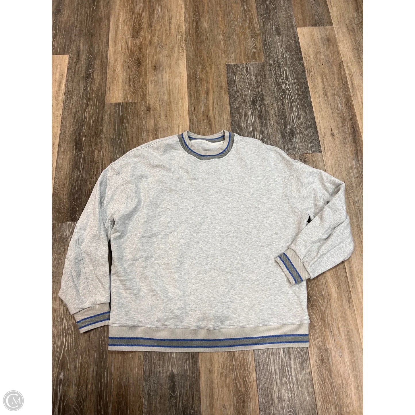 Athletic Sweatshirt Crewneck By Lululemon In Grey, Size: M/L