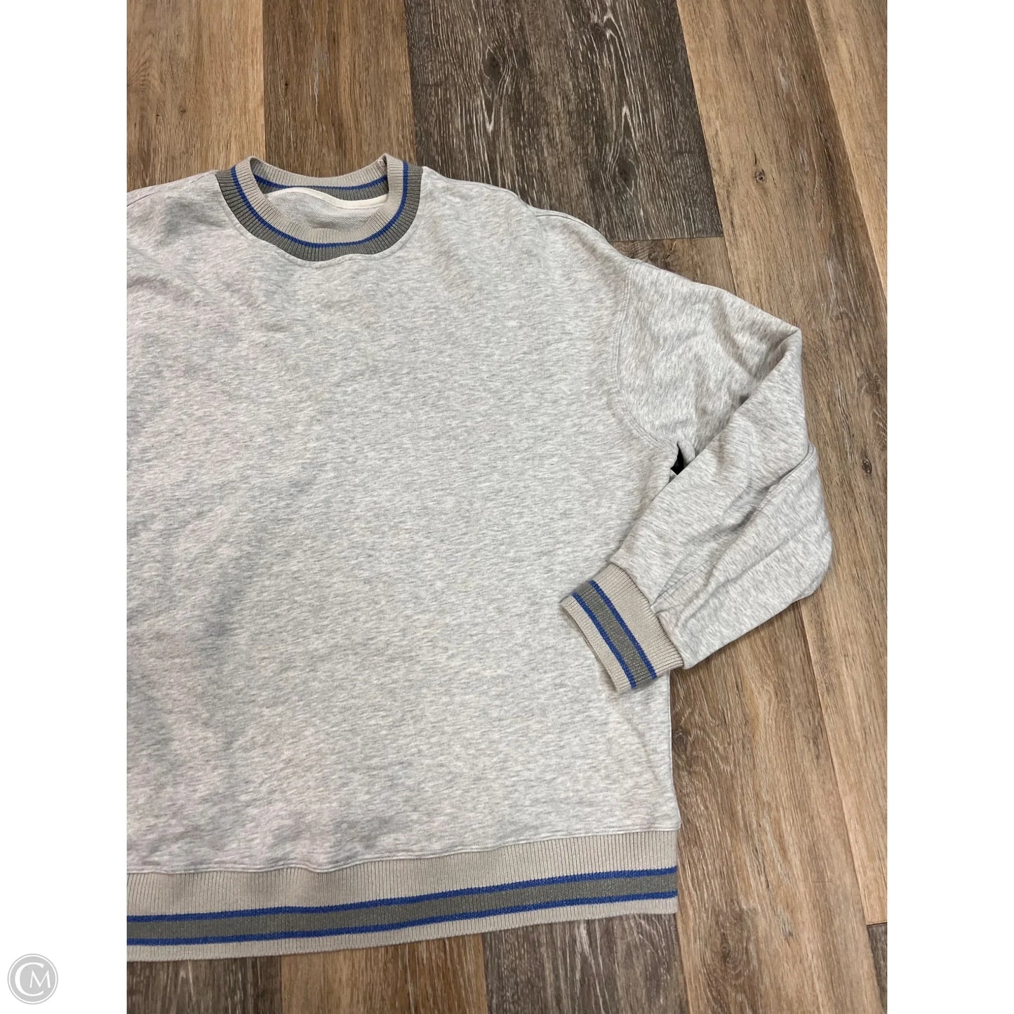 Athletic Sweatshirt Crewneck By Lululemon In Grey, Size: M/L