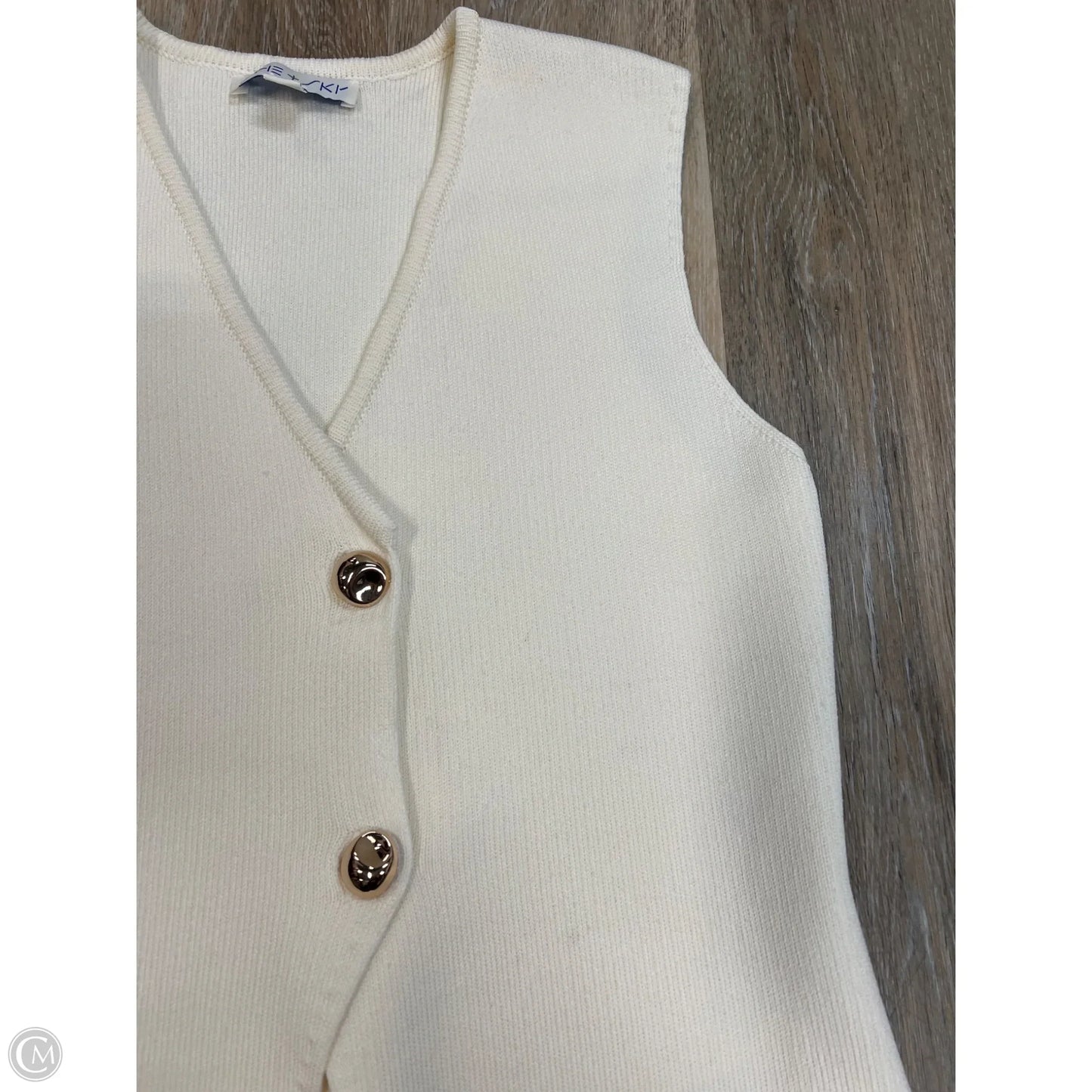 -Vest Sweater By She + Sky In Cream, Size: L