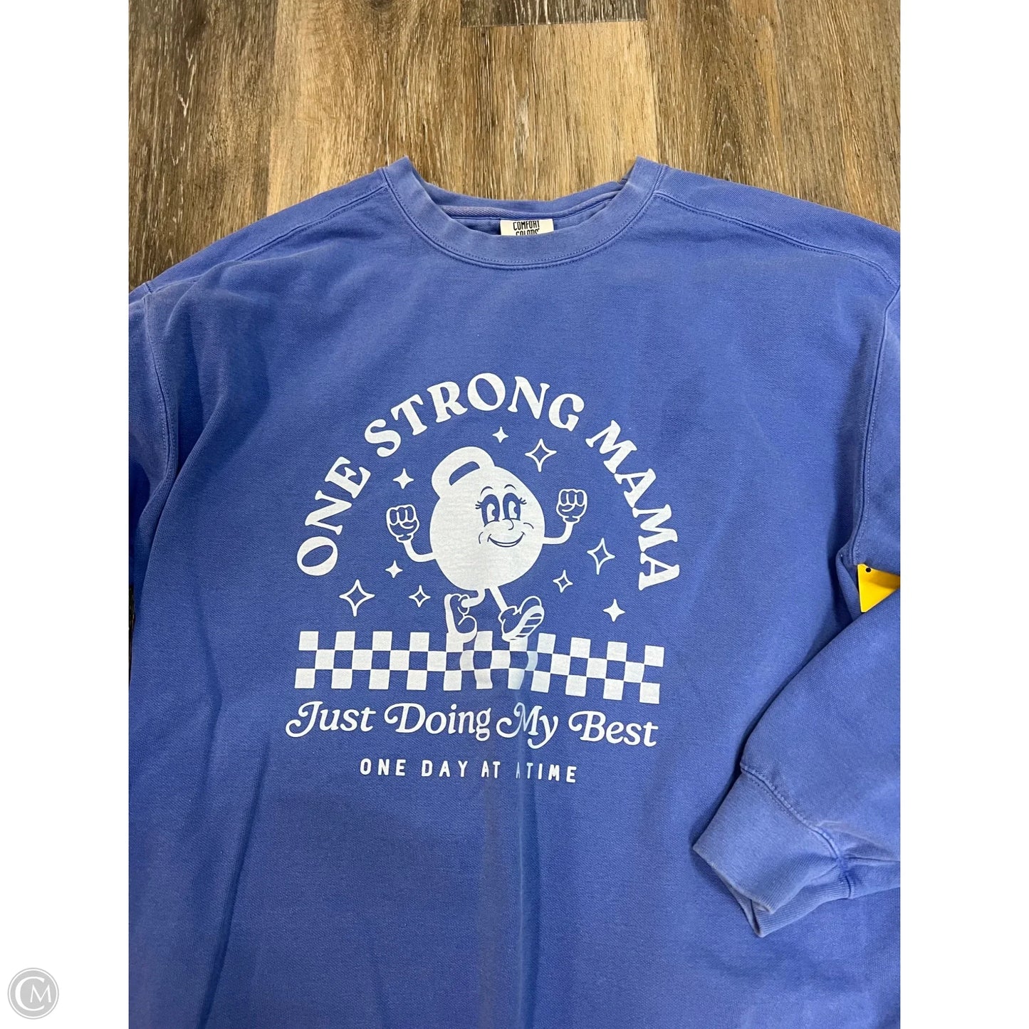 Sweatshirt Crewneck By Comfort Colors In Blue, Size: Xl