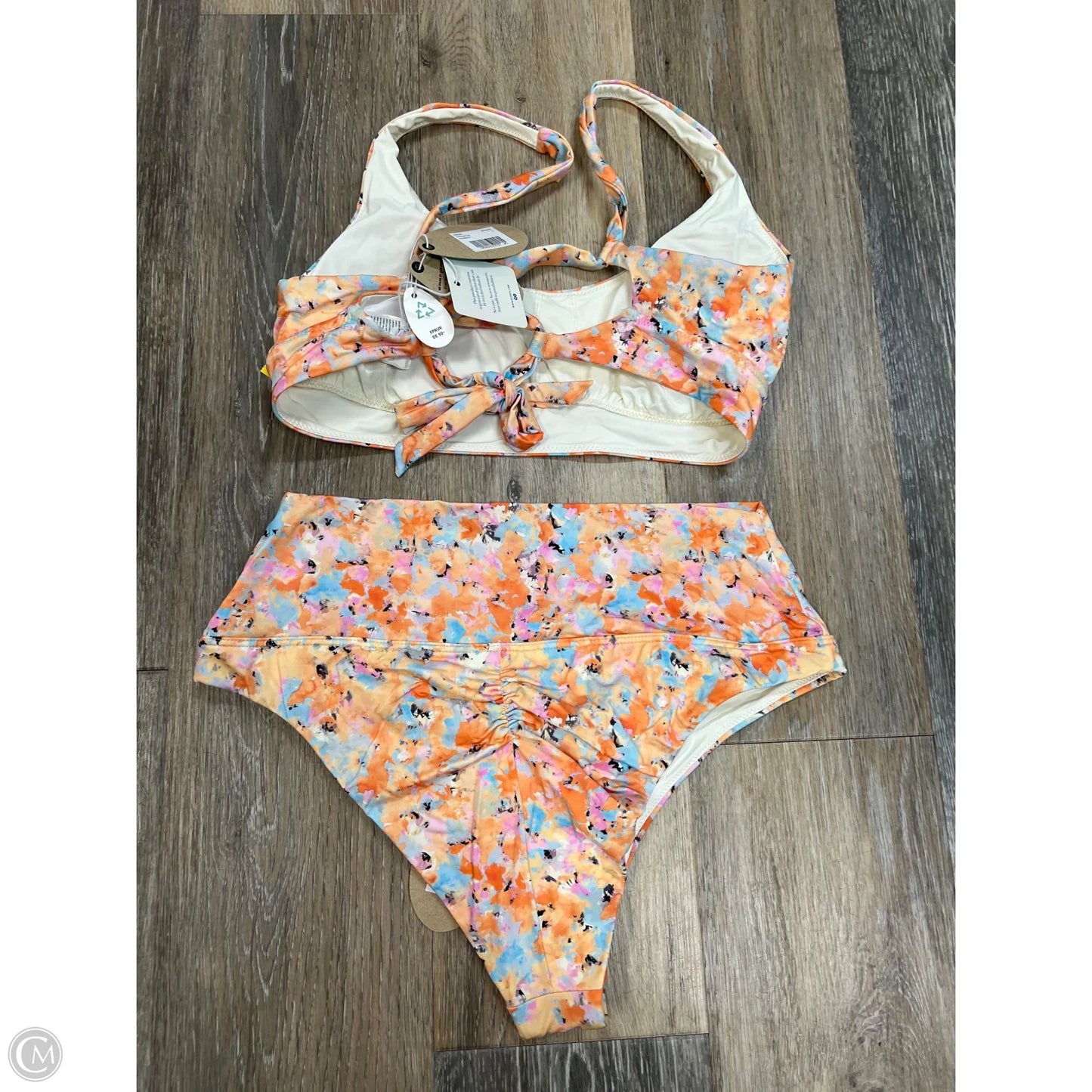 Swimsuit 2pc By Prana In Orange & Pink, Size: S
