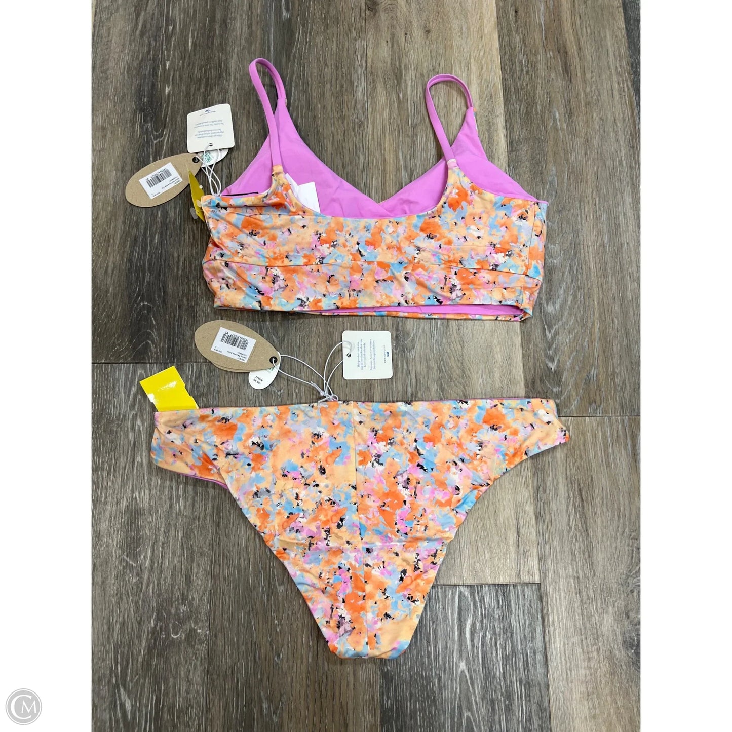 Swimsuit 2pc By Prana In Orange & Pink, Size: S