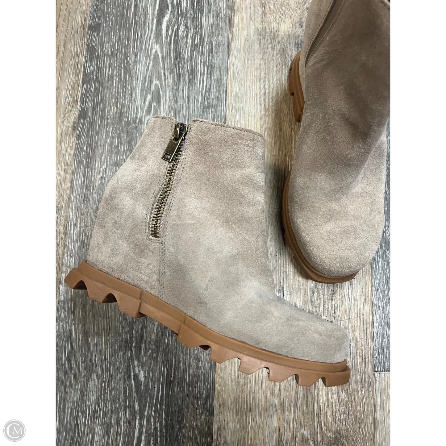 Boots Ankle Heels By Sorel In Grey, Size: 7