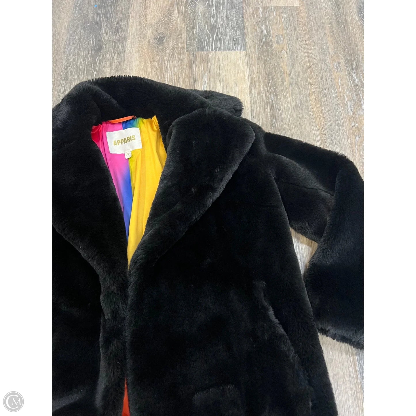Coat Faux Fur & Sherpa By APPARIS In Black, Size: Xs