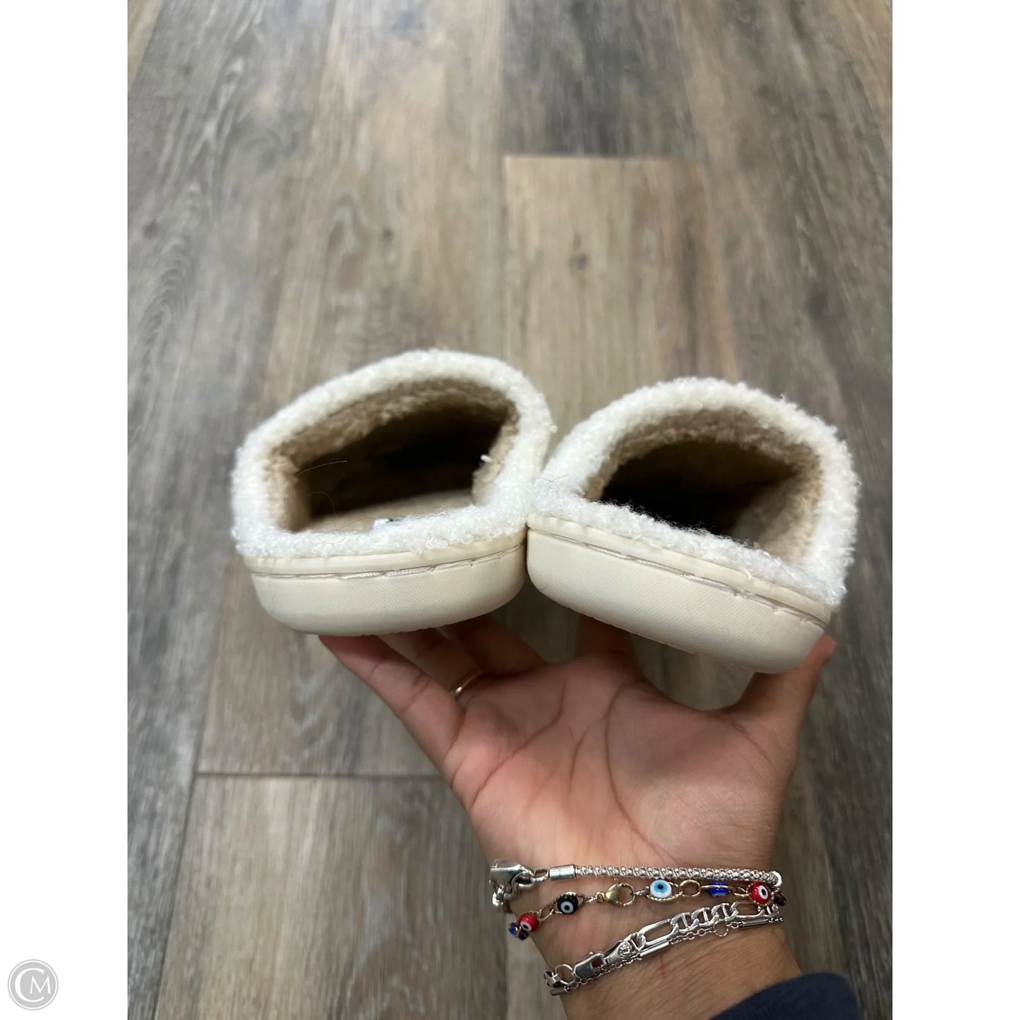 Slippers By Katy Did In White, Size: 6