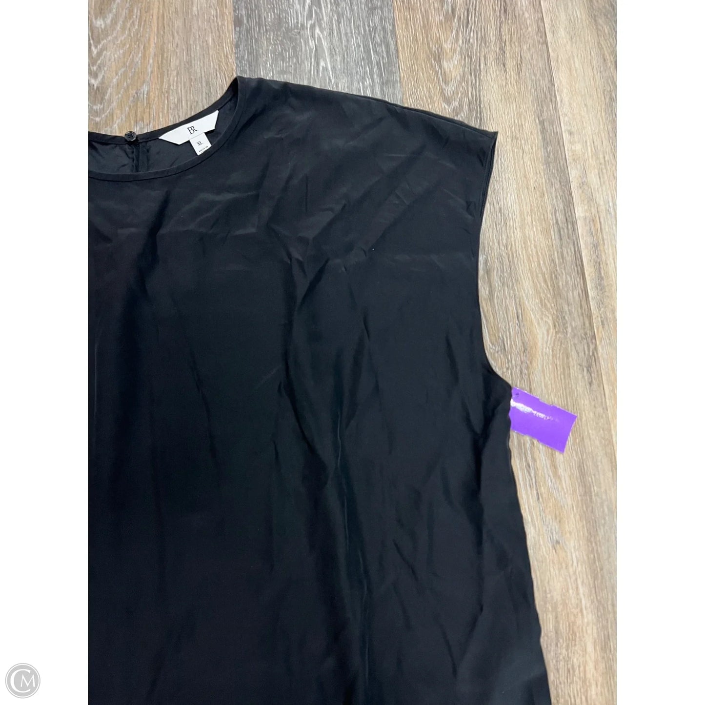 Blouse Short Sleeve By Banana Republic In Black, Size: Xl