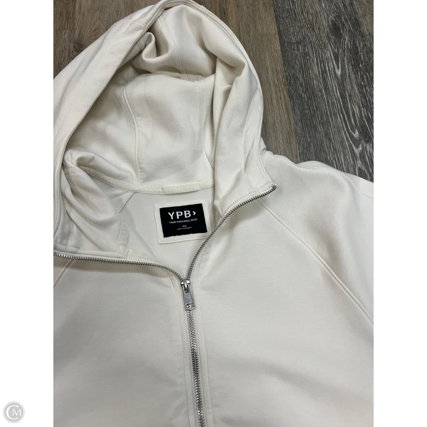 Athletic Jacket By Ypb In White, Size: Xs