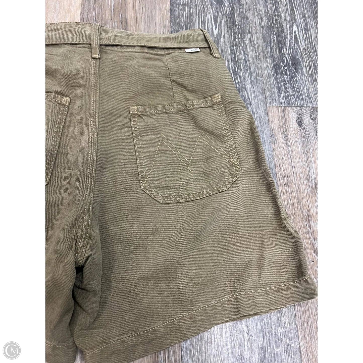 Shorts By Mother In Green Denim, Size: 1/25