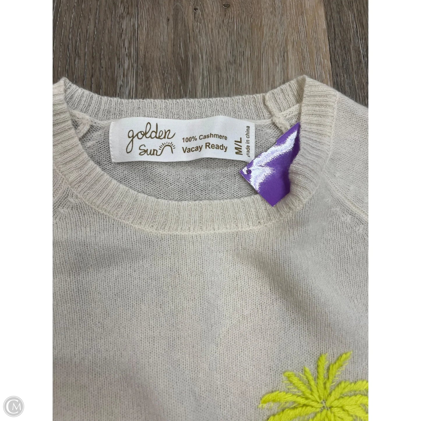 Sweater Cashmere By Golden Sun In Cream, Size: M/L