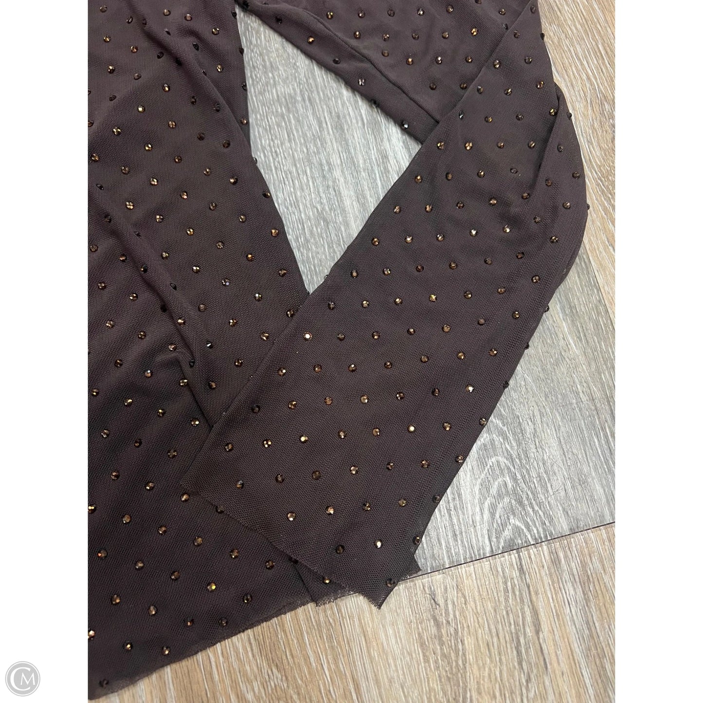 Top Long Sleeve By Skies Are Blue In Brown, Size: M