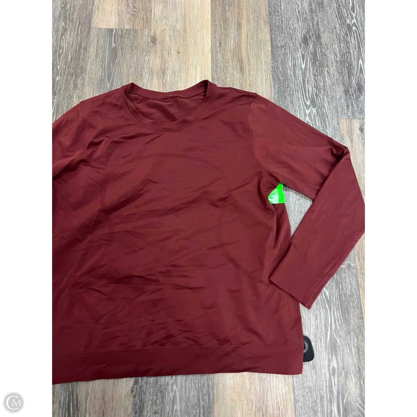 Athletic Top Long Sleeve Crewneck By Lululemon In Red, Size: 12