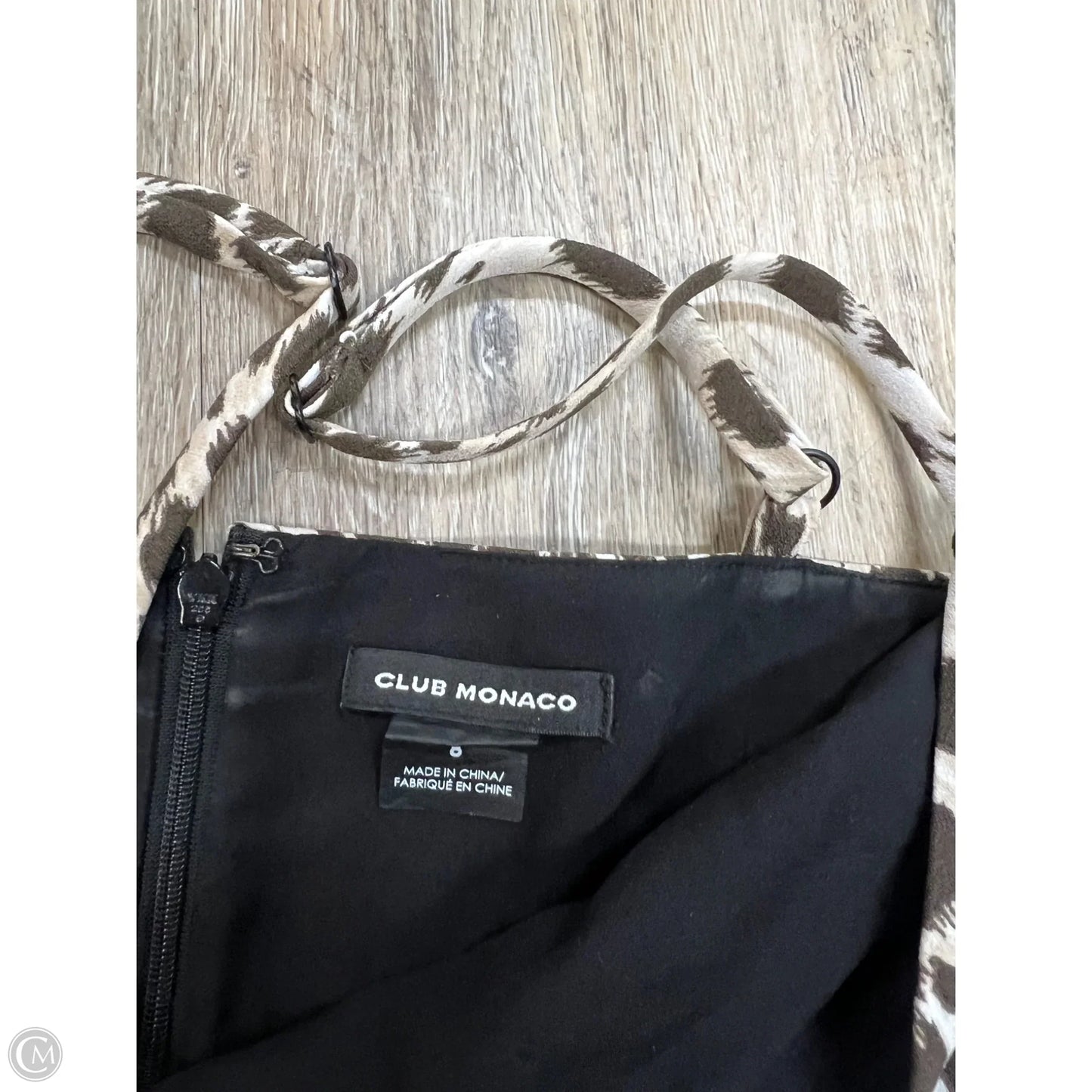 -Dress Party Midi By Club Monaco In Animal Print, Size: 8