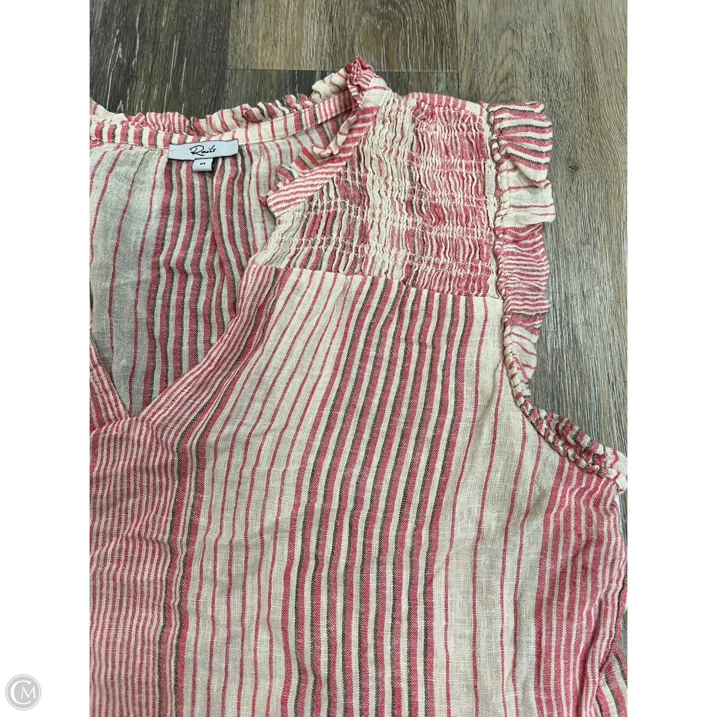 Blouse Short Sleeve By Rails In Pink, Size: M