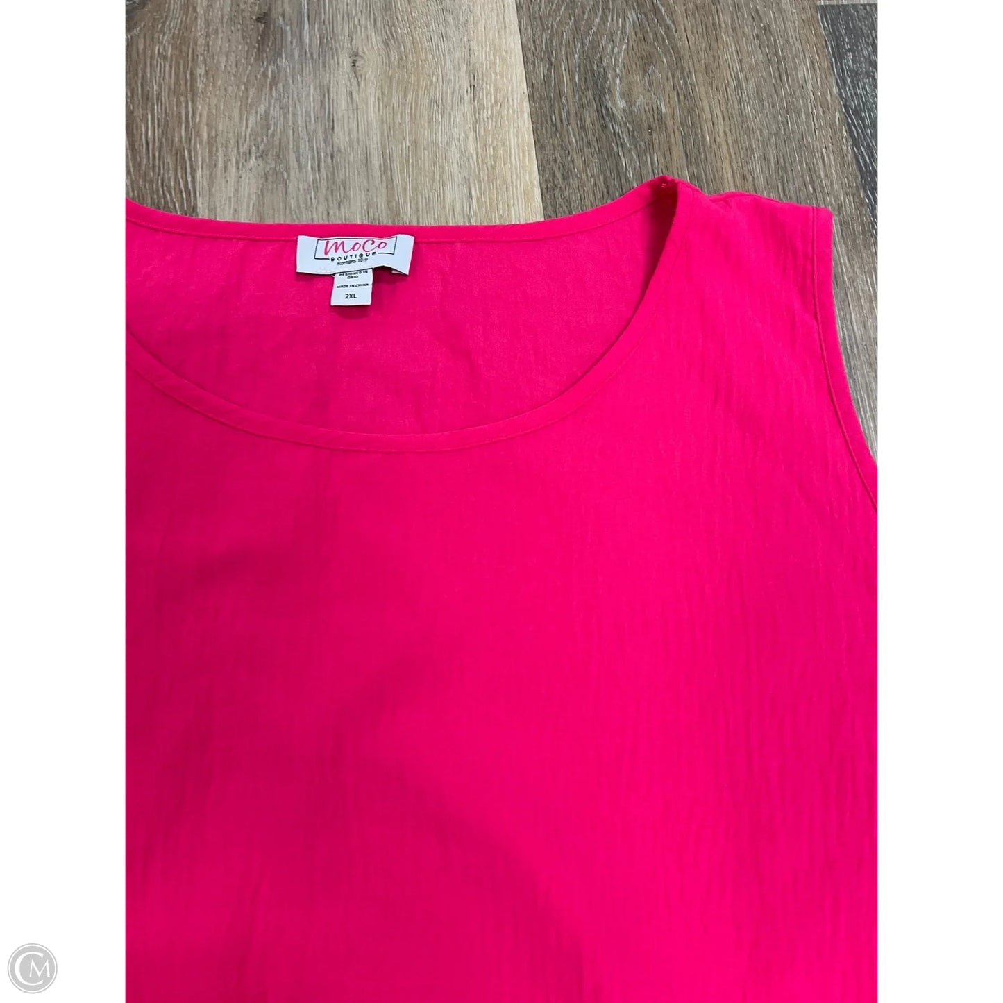 Top Sleeveless By MoCo In Pink, Size: 2x
