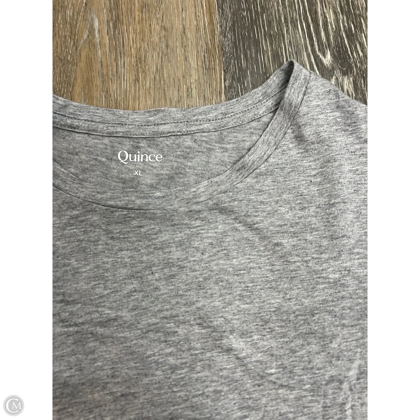 Top Short Sleeve By Quince In Grey, Size: Xl